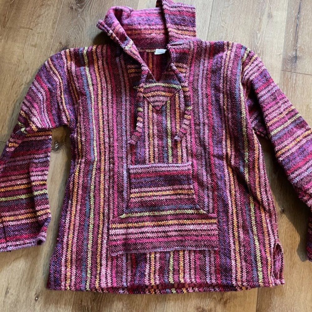 Authentic Mexican Baja Hoodie with fleece lining